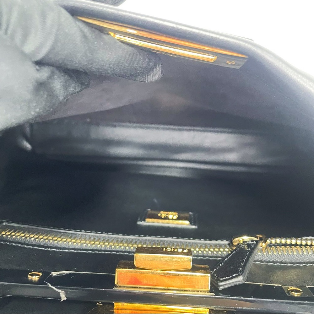 Fendi Black Leather Peekaboo Handbag - Picture 7 of 10
